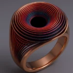 anillo de joyería, con el estilo del símbolo del inconsciente