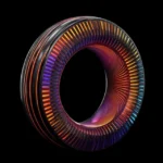 anillo conceptual con apariencia a reactor de colores