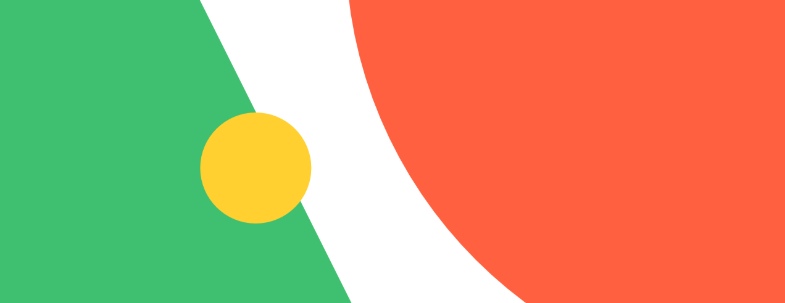 tres formas geométricas de colores